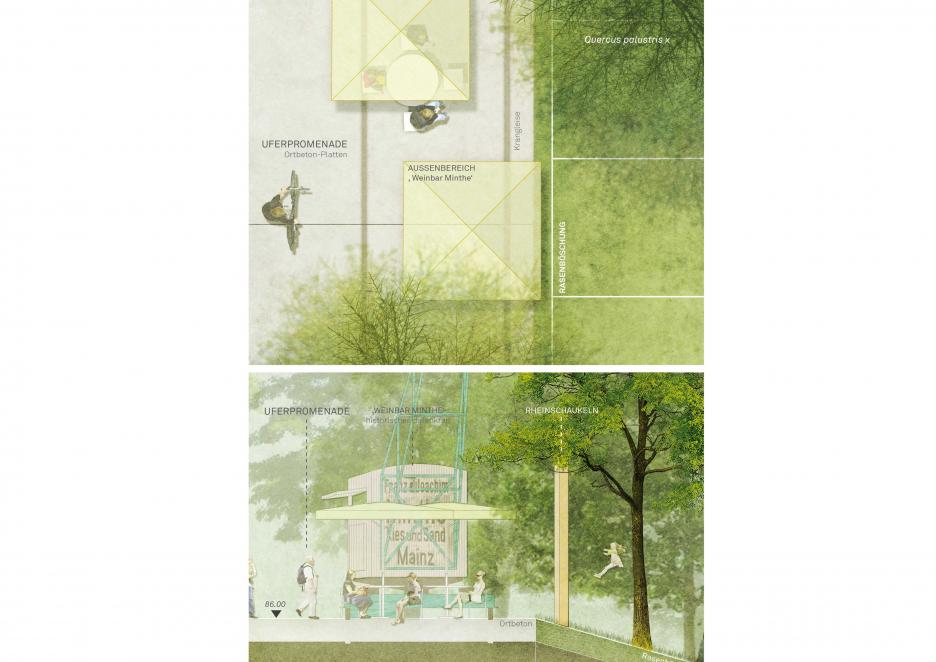 Detail 3 - Stadtbalkon | Grundriss + Schnitt
