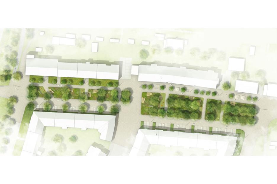 Lageplan Polygraphplatz Ost M 1:200